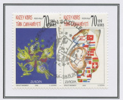 Chypre Turque - Cyprus - Zypern 2006 Y&T N°595 à 596 - Michel N°642A à 643A (o) - EUROPA - Se Tenant - Used Stamps
