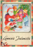 PÈRE NOËL Bonne Année Noël Vintage Carte Postale CPSM #PBL398.FR - Santa Claus