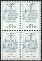Revenue, Portugal - Estampilha Fiscal, Série De 1990 -|- 2$00 - Block MNH - Neufs