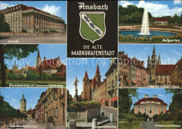 71530196 Ansbach Mittelfranken Schloss Johanniskirche Hofgarten Gumbertus-Johann - Ansbach