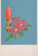 Buon Anno Natale CANDELA Vintage Cartolina CPSM #PBN635.IT - New Year