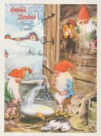 Buon Anno Natale GNOME Vintage Cartolina CPSM #PBM160.IT - New Year