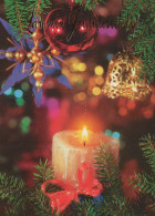 Buon Anno Natale CANDELA Vintage Cartolina CPSM #PBA256.IT - New Year