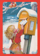 Buon Anno Natale BAMBINO Vintage Cartolina CPSM #PAY731.IT - Nouvel An