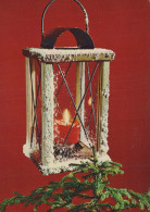 Buon Anno Natale CANDELA Vintage Cartolina CPSM #PAV960.IT - Nouvel An
