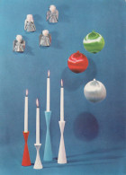 Buon Anno Natale CANDELA Vintage Cartolina CPSM #PAV899.IT - Nouvel An