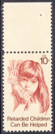!a! USA Sc# 1549 MNH SINGLE W/ Top Margin (a1) - Help For Retarded Children - Unused Stamps