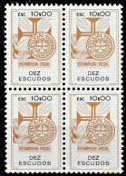 Revenue, Portugal - Estampilha Fiscal, Série De 1990 -|- 10$00 - Block MNH - Neufs