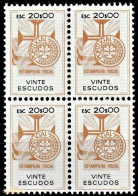Revenue, Portugal - Estampilha Fiscal, Série De 1990 -|- 20$00 - Block MNH - Neufs