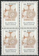 Revenue, Portugal - Estampilha Fiscal, Série De 1990 -|- 40$00 - Block MNH - Neufs