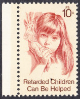 !a! USA Sc# 1549 MNH SINGLE W/ Left Margin - Help For Retarded Children - Unused Stamps