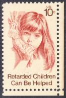 !a! USA Sc# 1549 MNH SINGLE W/ Right & Bottom Margins - Help For Retarded Children - Unused Stamps