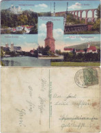Wechselburg: Schloß, Turm - Rochlitzer Berg, Schloß Und Göhrener Brücke 1912 - Rochlitz