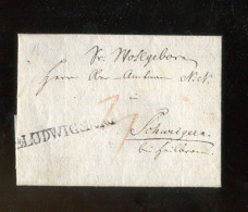 "WUERTTEMBERG" 1807, Vorphilabrief Mit Rayon-L1 "R.2. LUDWIGSBURG", Rueckseits Lacksiegel (L2171) - Préphilatélie