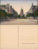 Ansichtskarte Mainz Kaiserstraße Partie Häuser-Zeile Blick Zur Kirche 1910 - Mainz
