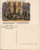 Ansichtskarte Stuttgart Wahre Begebenheit Am Marktbrunnen 1907 - Stuttgart