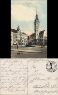 Ansichtskarte Gera Rathaus - Platz, Geschäfte - Coloriert 1915 - Gera