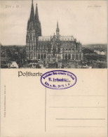 Ansichtskarte Köln Panorama Stadt Mit Dom Südseite Bahnhof Teilweise 1910 - Köln
