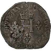 France, Henri II, Double Sol Parisis, 1550, Paris, Billon, TB+, Gadoury:363 - 1547-1559 Henri II