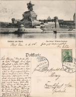 Ansichtskarte Koblenz Dt. Eck Rhein Panorama Mit Kaiser-Wilhelm-Denkmal 1906 - Koblenz