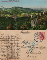 Ansichtskarte Baden-Baden Blick Vom Schloss Hohenbaden (Altes Schloss) 1913 - Baden-Baden
