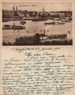 Ansichtskarte Ludwigshafen Dampfer Und Stadt 1919 - Ludwigshafen
