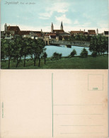 Ansichtskarte Ingolstadt Panorama-Ansicht Totalansicht Mit Brücke 1910 - Ingolstadt