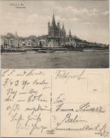 Ansichtskarte Köln Rheinufer Mit Rhein Schiffe A.d. Frankenwerft 1910 - Köln