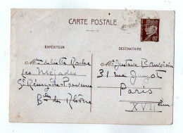 TB 4842 - 1942 - Entier Postal Type PETAIN - Mme ROCHE à SAINT - REMY - DE - PROVENCE Pour M. BONVOISIN à PARIS - Cartes Postales Types Et TSC (avant 1995)