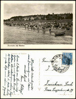 Ansichtskarte Zinnowitz Strand Ostseebad Auf Usedom DDR AK 1956 - Zinnowitz