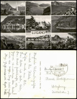 Ansichtskarte Lugano Mehrbild-AK Orts-/Umland-Ansichten 1958 - Other & Unclassified