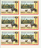12 Timbres Non Dentelés En 2 Blocs De 6 - 1979 Ranch MBALI Et 1970 Zébus - Central African Republic