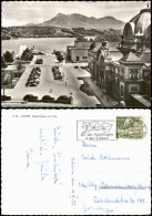 Ansichtskarte Luzern Lucerna Bahnhofplatz Mit Rigi 1955 - Other & Unclassified
