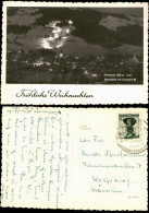 Ansichtskarte Kitzbühel Nachtpiste Mit Ganslernlift Panorama Bei Nacht 1955 - Autres & Non Classés