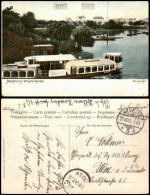 Winterhude (Mühlenkamp)-Hamburg Villen, Holzbrücke - Fähre 1905 - Winterhude