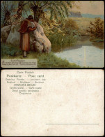 Ansichtskarte  Künstlerkarte Schilflieder Jüngling Am See 1911 - 1900-1949