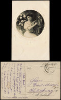 Menschen / Soziales Leben - Schöne Frau Beim Musizieren 1914 Passepartout - People
