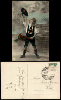 Ansichtskarte  Glückwunsch Geburtstag Birthday Kind Junge Mit Blumen 1925 - Anniversaire