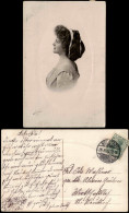 Ansichtskarte  Menschen / Soziales Leben - Schöne Frau 1913 Passepartout - Personnages