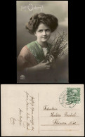 Ansichtskarte  Glückwunsch Ostern Easter Hübsche Frau Gratuliert 1913 - Ostern