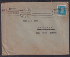 Deutsches Reich Brief Goethe Destination Hamburg Curacao Nierderländisch Indien - Lettres & Documents