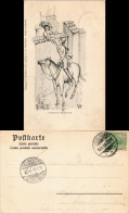 Postboten-Romantik Künstlerkarte, Ankunftstempel F.-Bockenheim 1904 - Unclassified