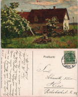 Ansichtskarte  Künstlerkarte - Holz Machen Vor Dem Haus 1914 - 1900-1949