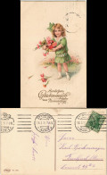 Ansichtskarte  Glückwunsch Geburtstag: Mädchen Mit Nelken 1916 - Anniversaire