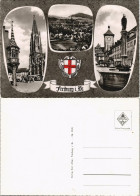 Ansichtskarte Freiburg Im Breisgau Mehrbildkarte Mit 3 S/w Ansichten 1960 - Freiburg I. Br.