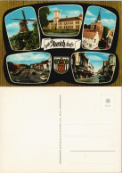 Aurich-Leer (Ostfriesland) Mehrbildkarte Mit Mühle, Schloß, Markt, Strassen 1970 - Aurich