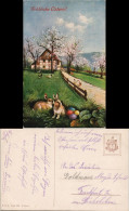 Ansichtskarte  Glückwunsch Grußkarte OSTERN Osterhasen Easter Bunny 1920 - Ostern