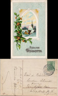 Grußkarten Weihnachten (Christmas) Prägekarte 1911 Prägekarte - Autres & Non Classés