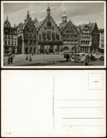 Ansichtskarte Frankfurt Am Main Römer, Häuser Zeile, Alte Autos 1930 - Frankfurt A. Main