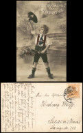 Glückwunsch Geburtstag Birthday - Junge In Tracht Color-Foto 1916 - Anniversaire